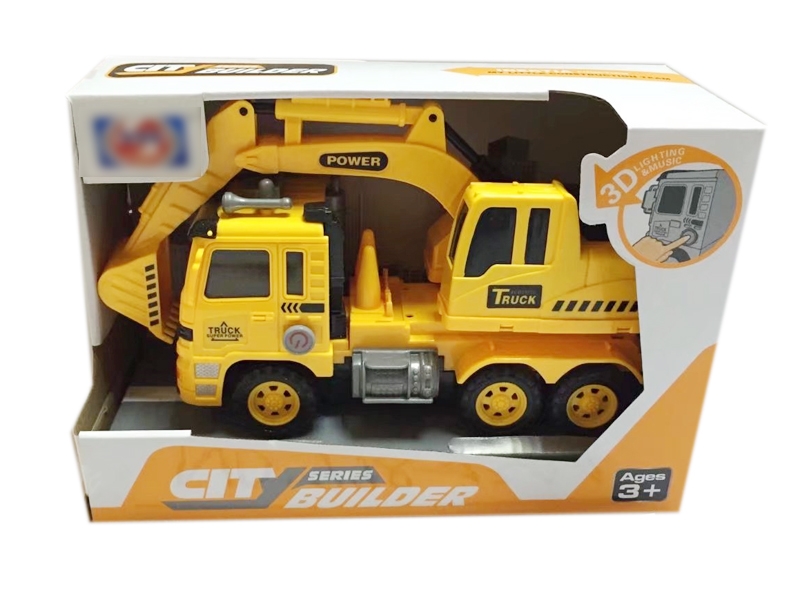FRICTION CONSTRUCTION TRUCK W/LIGHT & MUSIC INCLUDE 3*AG13 - HP1114853