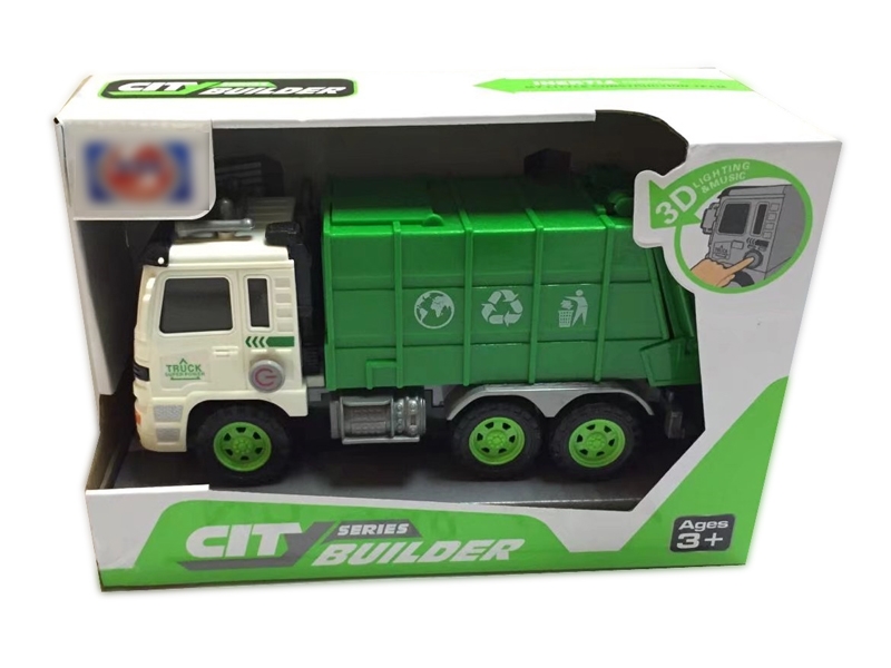 FRICTION SANITATION CAR W/LIGHT & MUSIC INCLUDE 3*AG13 - HP1114857