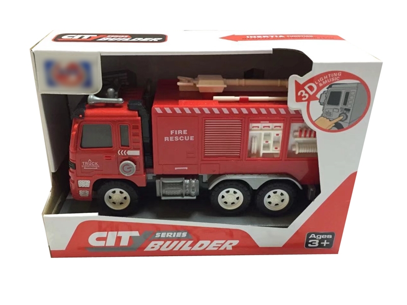 FRICTION FIRE TRUCK W/LIGHT & MUSIC INCLUDE 3*AG13 - HP1114858