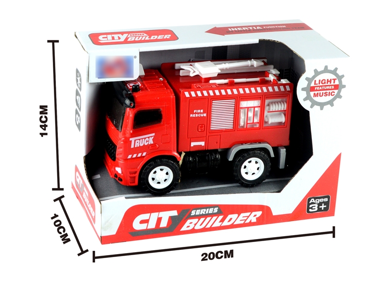 FRICTION FIRE TRUCK W/LIGHT & MUSIC INCLUDE 3*AG13 - HP1114863