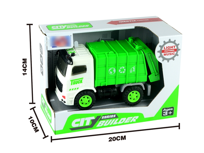 FRICTION SANITATION CAR W/LIGHT & MUSIC INCLUDE 3*AG13 - HP1114864