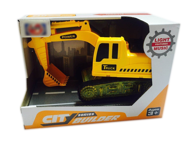 FRICTION 3D EXCAVATOR TRUCK W/MUSIC  INCLUDE 3*AG13 - HP1114870