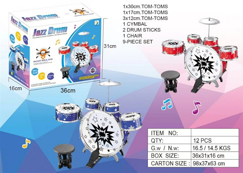 JAZZ DRUM RED/BLUE - HP1114923
