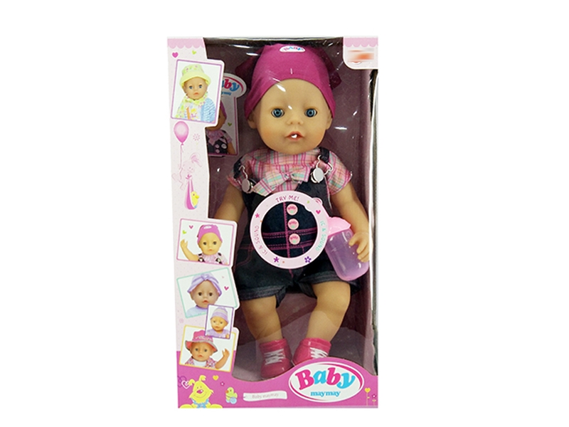 43CM BLOW MOLD BODY DOLL PEEPEE W/ 6 SOUNDS IC - HP1115058