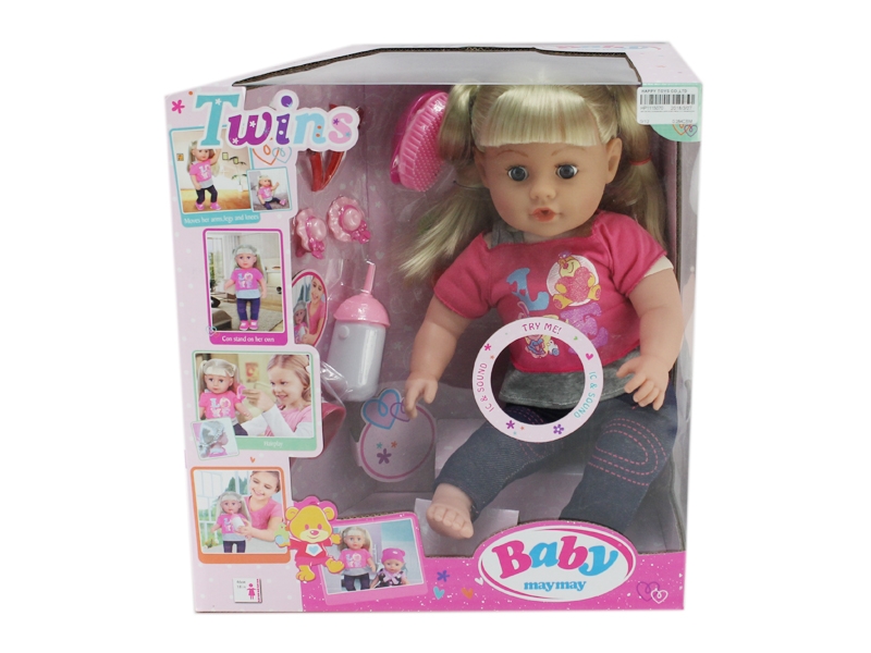 46CM BLOW MOLD BODY DOLL PEEPEE W/ 6 SOUNDS IC - HP1115070