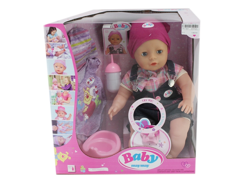 43CM VINYL DOLL W/ACCESSORIES & DRINK WATER & PEEING & 6 IC ,INCLUDED BATTERY - HP1115071