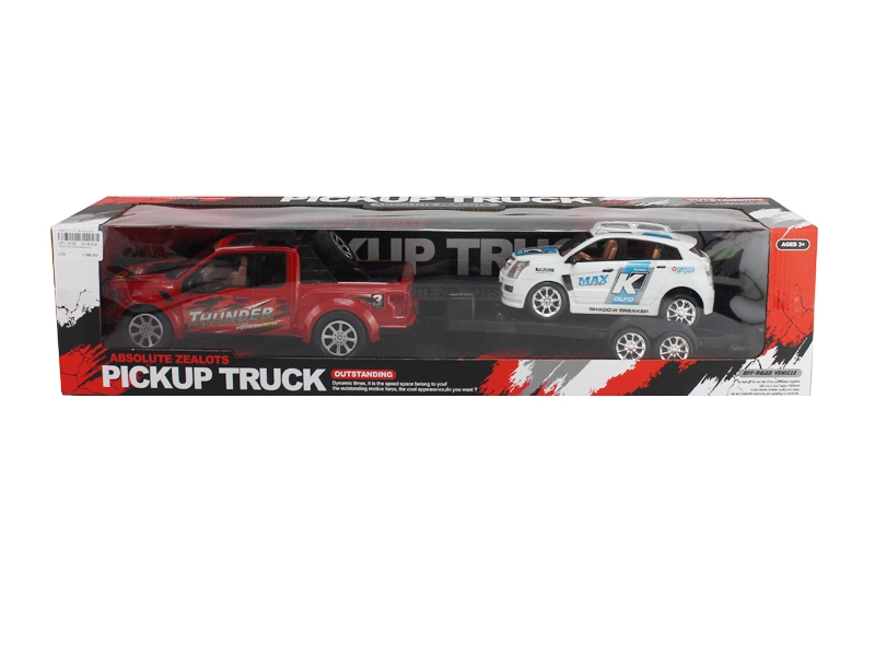 FRICTION TRUCK W/CAR RED/BLACK/BLUE - HP1115129