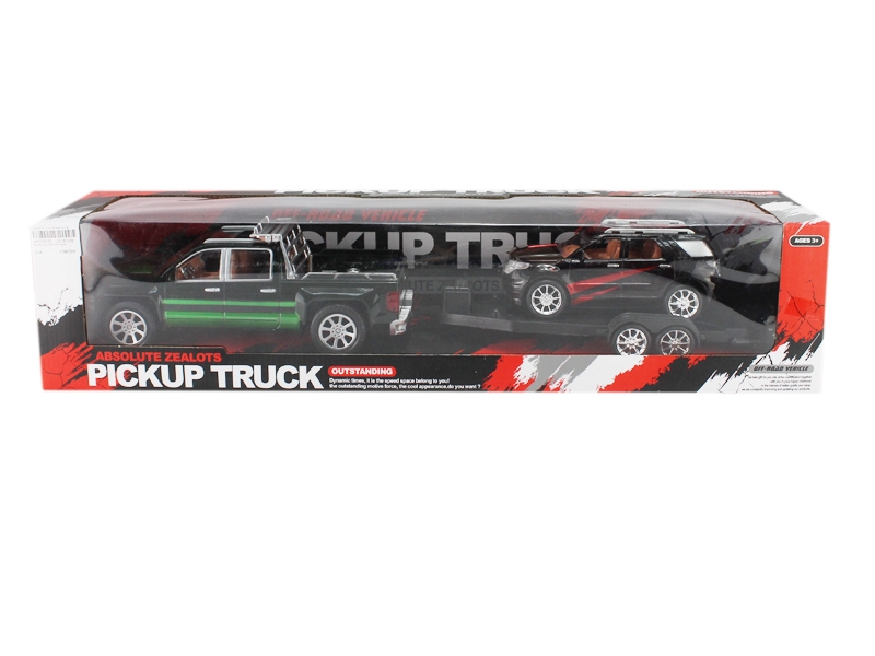 FRICTION TRUCK W/CAR RED/BLUE/GREEN - HP1115130
