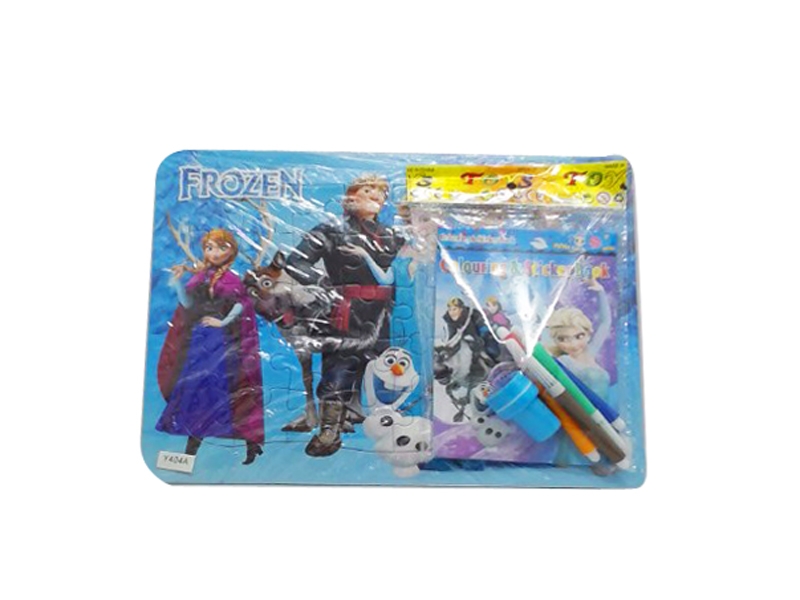 PUZZLE 40PCS W/DRAWING & SEAL & COLOR PEN - HP1115504