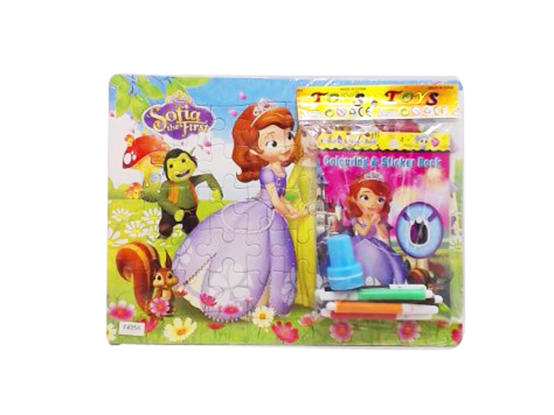 PUZZLE 40PCS W/DRAWING & SEAL & COLOR PEN - HP1115505