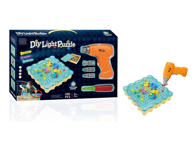 BLOCKS PUZZLE W/ELECTRIC SCREW DRIVER 200PCS - HP1115988