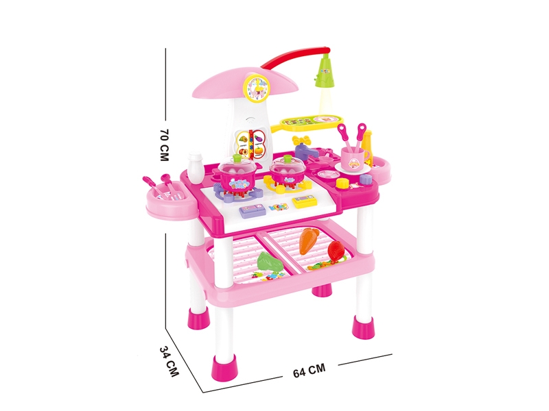 KITCHEN SET W/LIGHT & SOUND & PROJECTION 35PCS - HP1116181