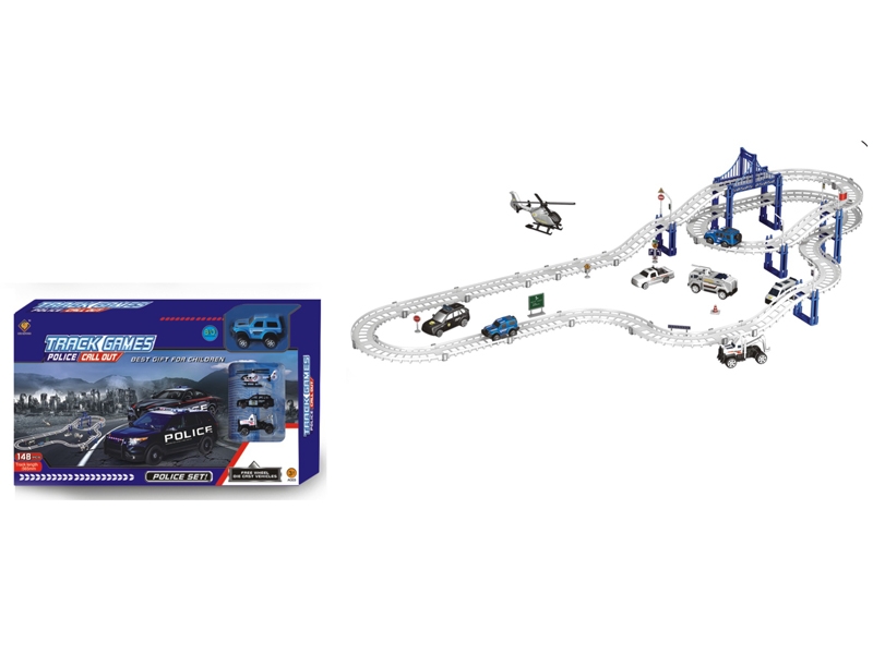 B/O RAIL CAR W/ DIE CAST POLICE SET - HP1116209