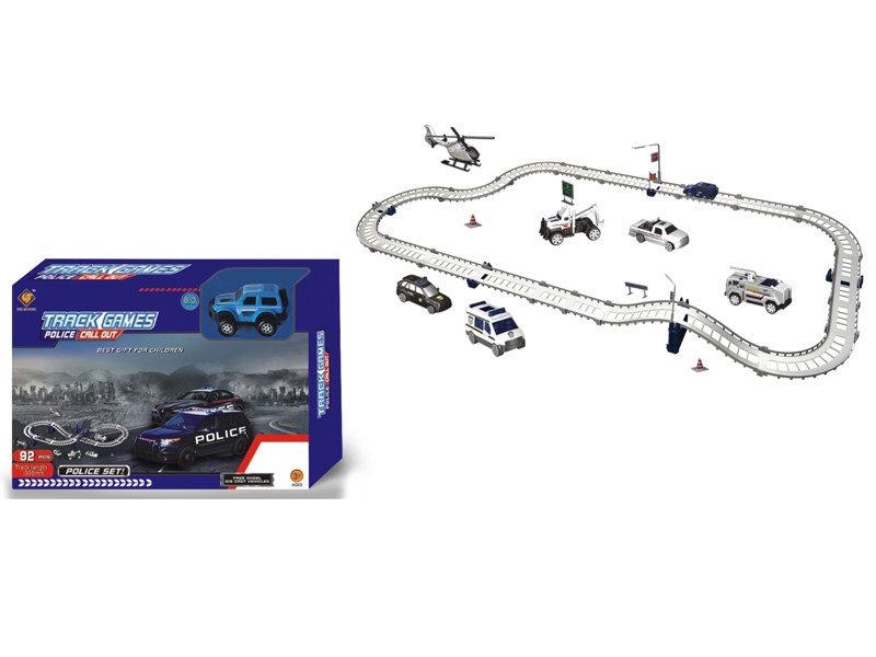B/O RAIL CAR W/ DIE CAST POLICE SET - HP1116229