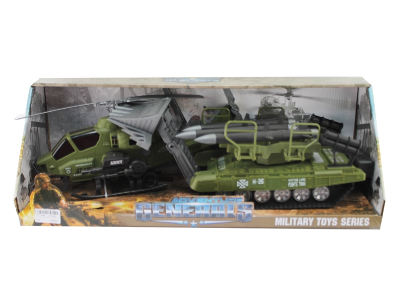 FRICTION HELICOPTER & TANK 2PCS - HP1116483