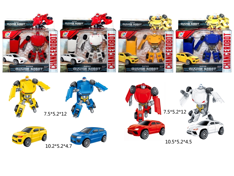 TRANSFORMABLE CAR WHITE/RED/BLUE/YELLOW - HP1116560
