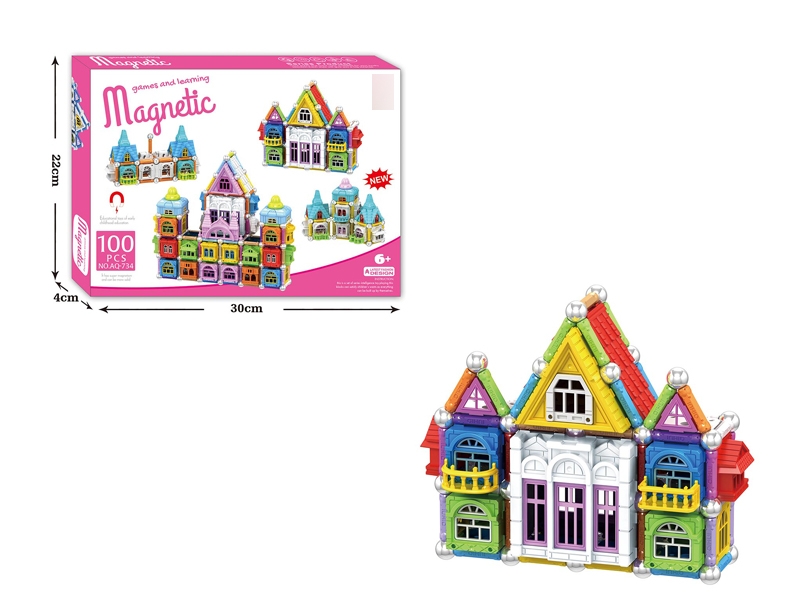 3D MAGNETIC BUILDING BLOCKS 100PCS - HP1116678