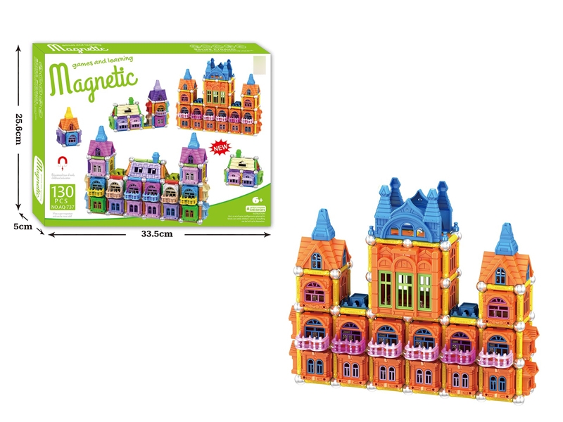 3D MAGNETIC BUILDING BLOCKS 130PCS - HP1116681