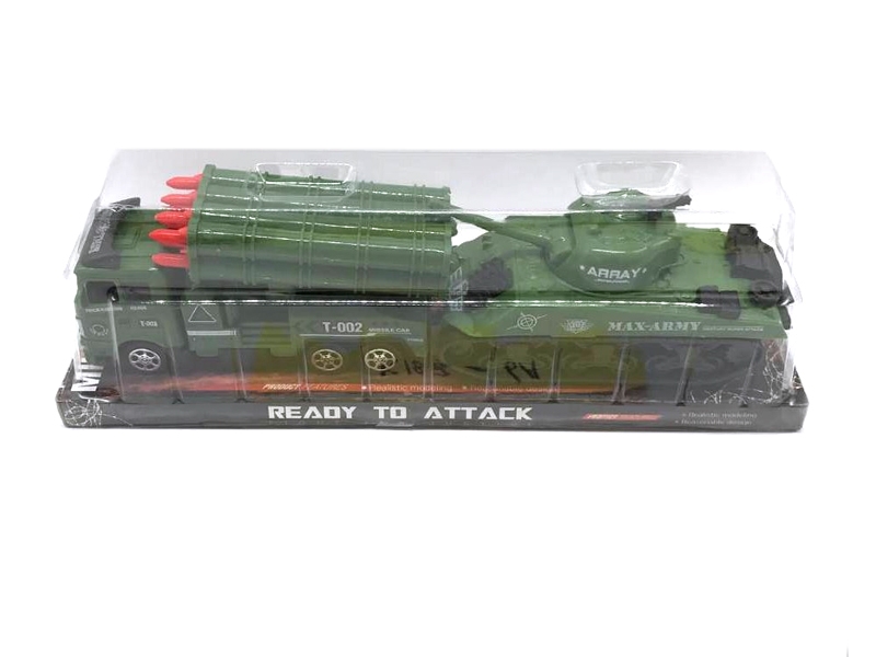 FRICTION MILITARY CAR W/TANK - HP1116845