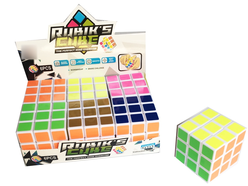 5.7CM HEAT TRANSFER MAGIC CUBE 6PCS/DISPLAY BOX - HP1116998