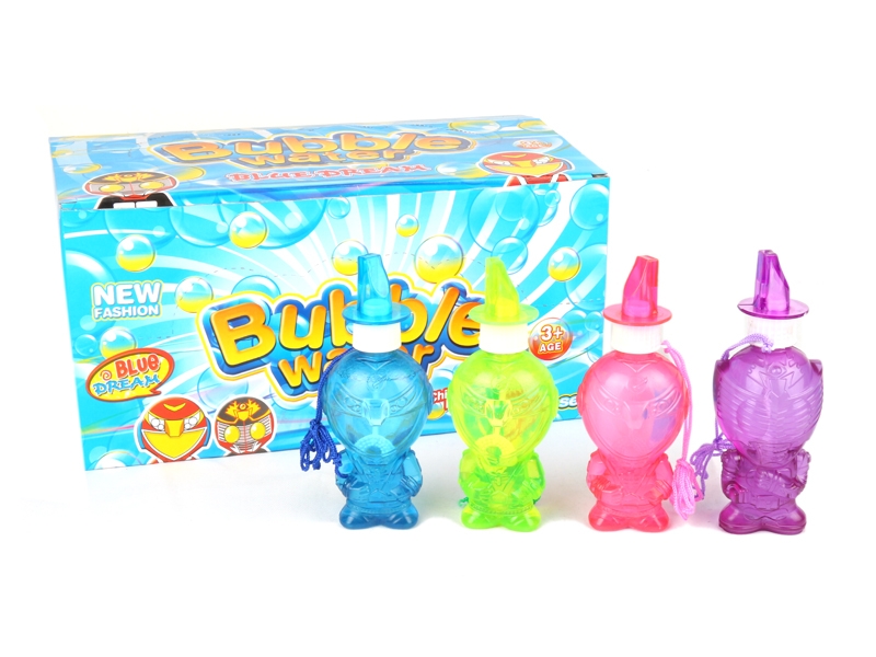 BUBBLE TOYS W/WHISTLE 2 ASST., 4 COLORS 24PCS/DISPLAY BOX - HP1117044