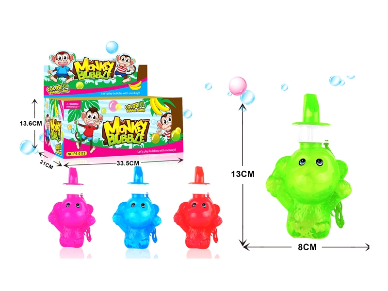 BUBBLE TOYS W/WHISTLE（4 COLORS）24PCS/DISPLAY BOX - HP1117066