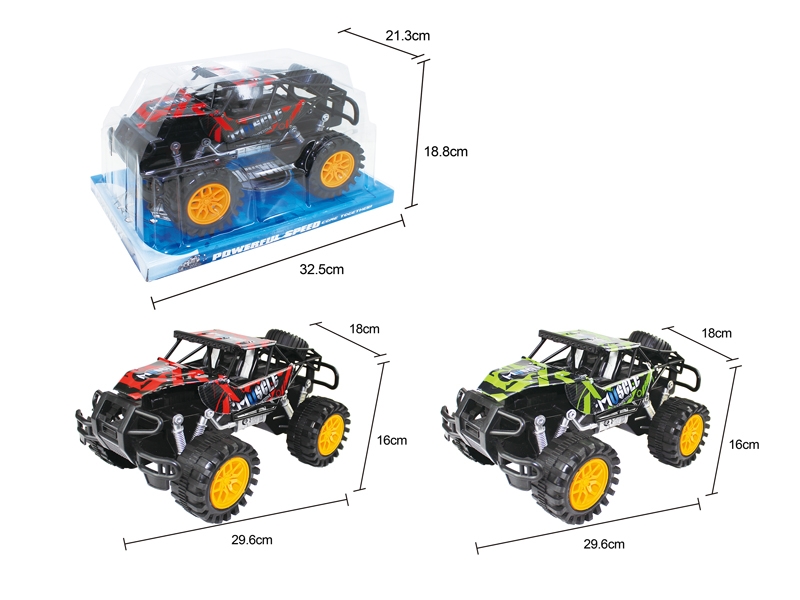 FRICTION CAR GREEN & RED - HP1117134