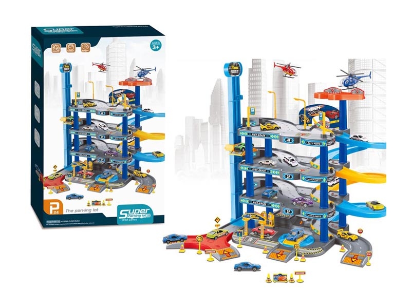 PARKING LOT SET W/1PCS DIE CAST PLANE & 2PCS FREE WAY DIE CAST CAR - HP1117668