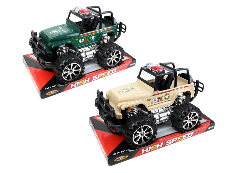 FRICTION MILITARY CAR  DESERT YELLOW/ARMY GREEN - HP1118101