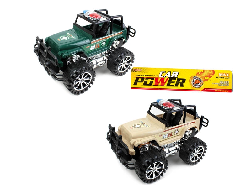 FRICTION MILITARY CAR  DESERT YELLOW/ARMY GREEN - HP1118104