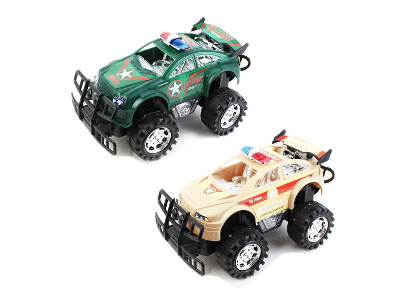 FRICTION MILITARY CAR  DESERT YELLOW/ARMY GREEN - HP1118106