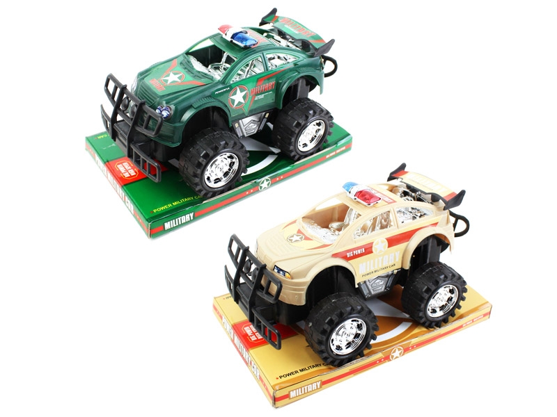 FRICTION MILITARY CAR  DESERT YELLOW/ARMY GREEN - HP1118107