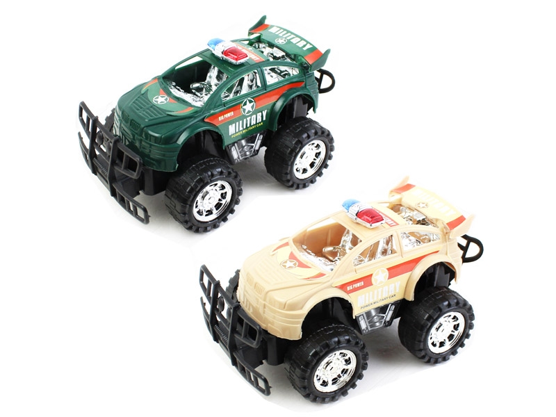 FRICTION MILITARY CAR  DESERT YELLOW/ARMY GREEN - HP1118109