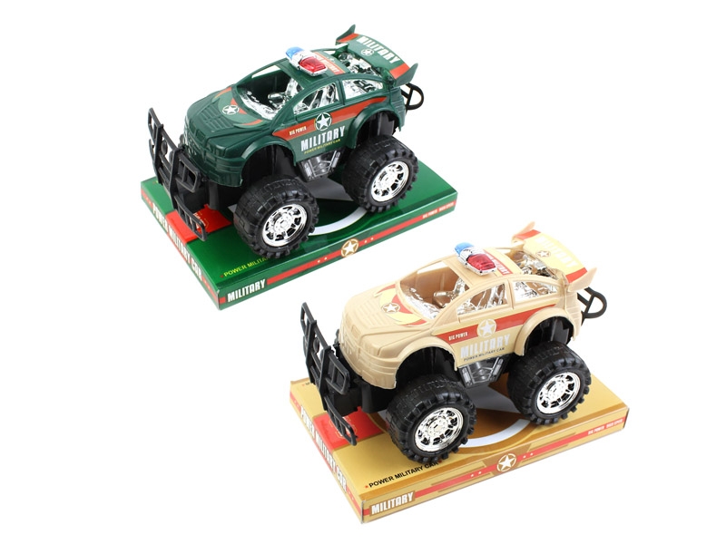 FRICTION MILITARY CAR  DESERT YELLOW/ARMY GREEN - HP1118110