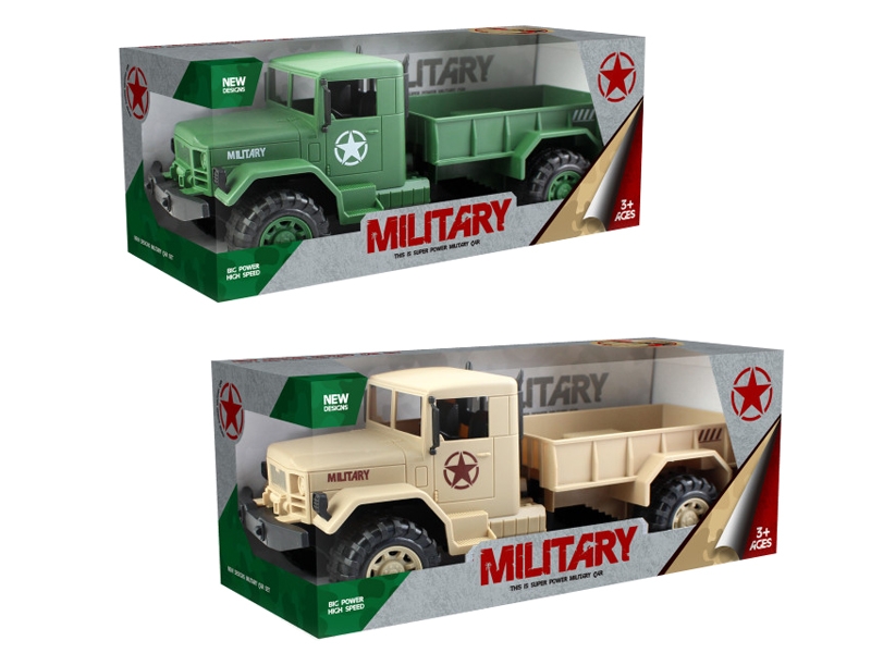 FRICTION MILITARY CAR  DESERT YELLOW/ARMY GREEN - HP1118116