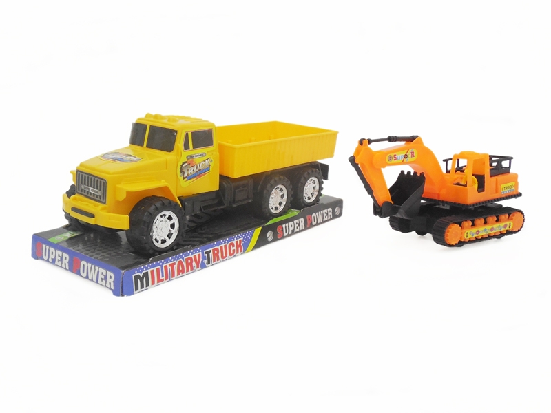 FRICTION CAR ORANGE & YELLOW & GREEN - HP1118130