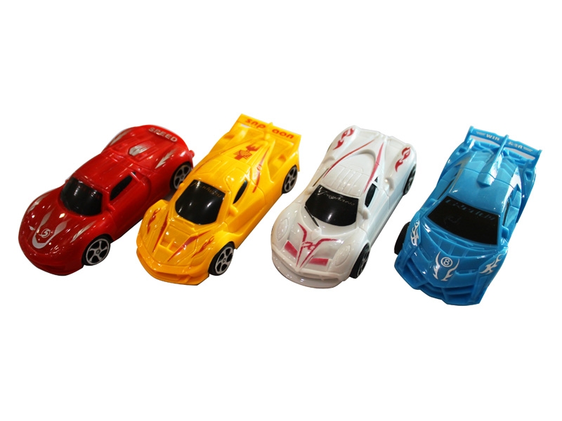 PULL BACK CAR RED/BLUE/YELLOW/GREEN 4ASST 4PCS - HP1118155