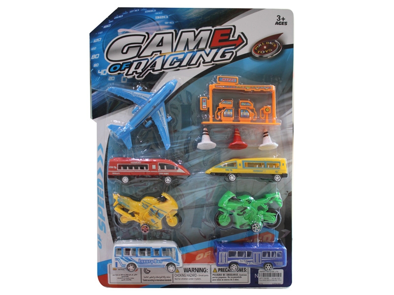PULL BACK CAR & PLANE SET 7PCS - HP1118158