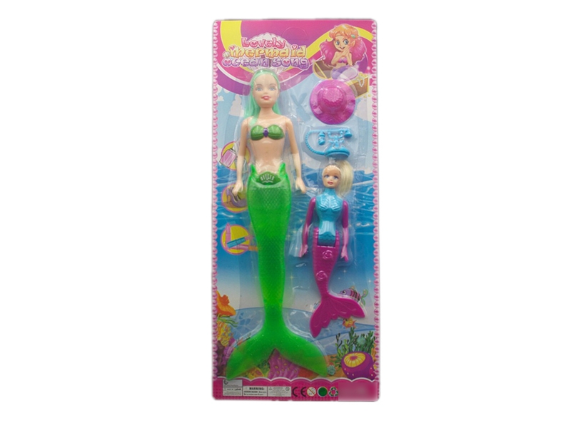 SOLID BODY DOLL MERMAID W/ACCESSORIES - HP1118209