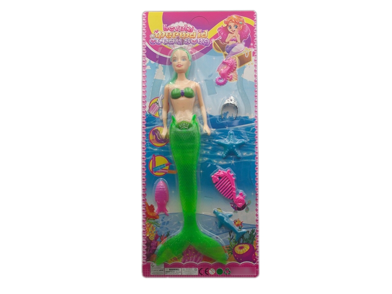 SOLID BODY DOLL MERMAID W/ACCESSORIES - HP1118211