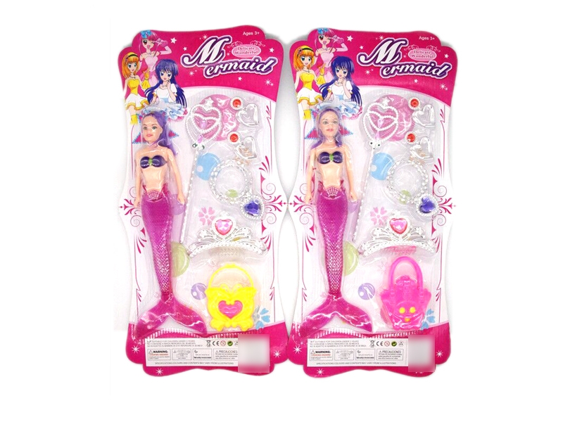 SOLID BODY DOLL MERMAID W/ACCESSORIES 2ASST. - HP1118214