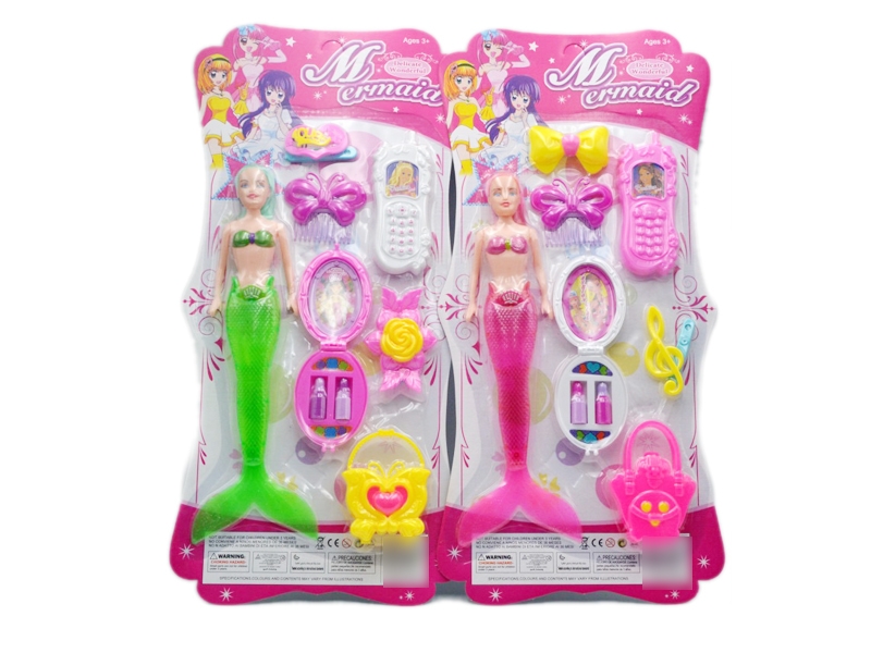 SOLID BODY DOLL MERMAID W/ACCESSORIES 2ASST. - HP1118215