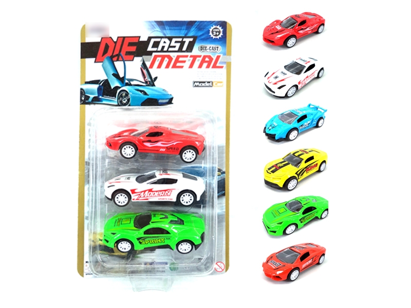 1:54 PULL BACK DIE CAST CAR 3PCS - HP1118292