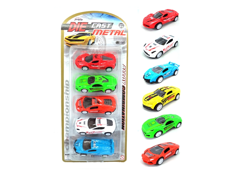 1:54 PULL BACK DIE CAST CAR 5PCS - HP1118293