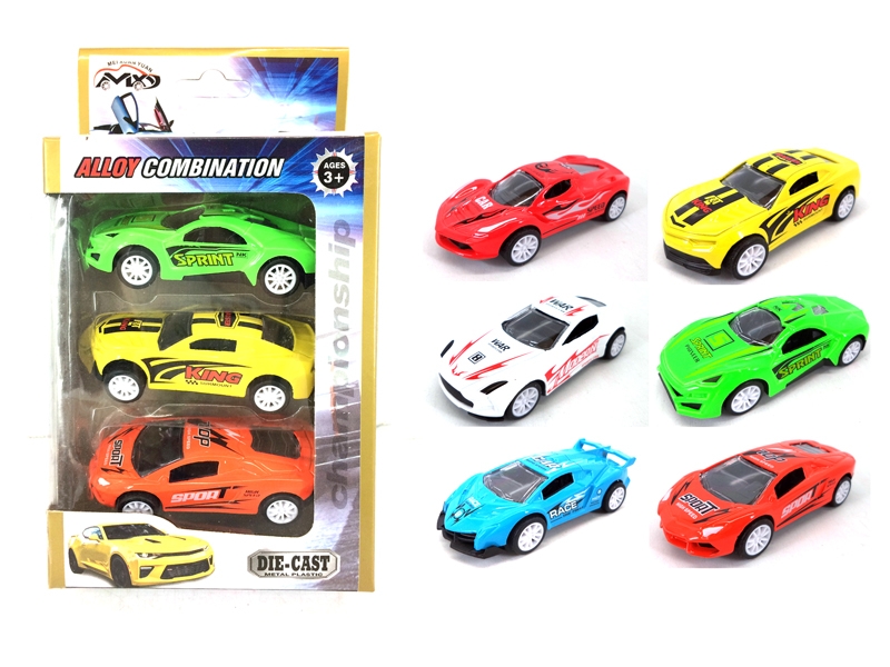 1:54 PULL BACK DIE CAST CAR 3PCS - HP1118294