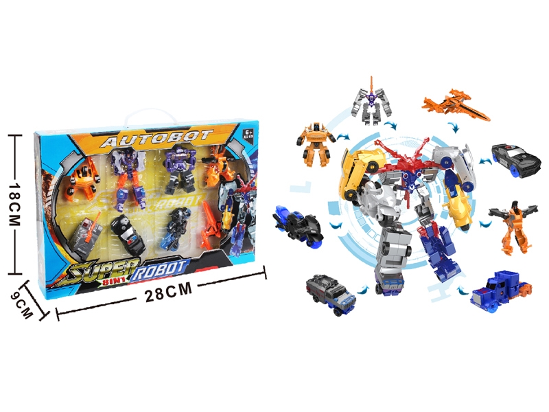 TRANSFORMABLE ROBOT 8PCS - HP1118765