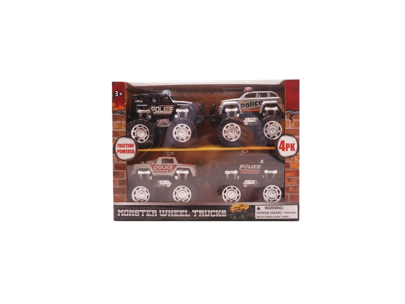 FRICTION POLICE CAR 4PCS - HP1118797