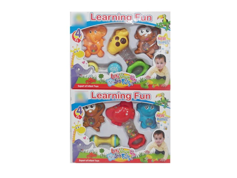 BABY RATTLE 4PCS 2 ASST. - HP1119524