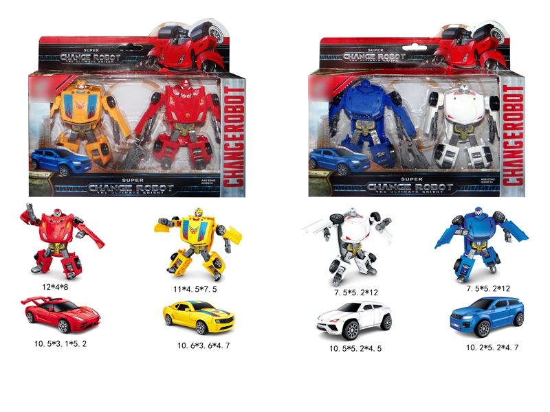 TRANSFORMABLE CAR RED & YELLOW & BIU & WHITE - HP1119693