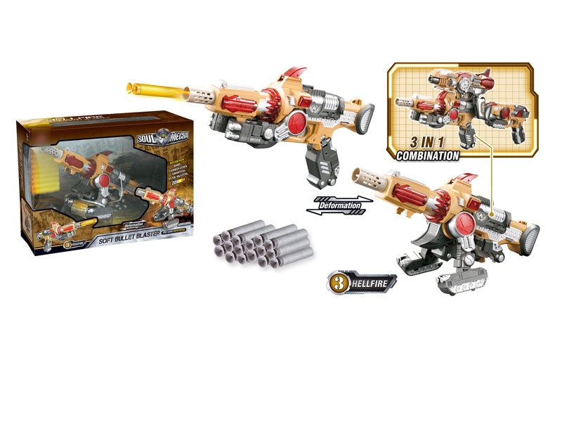 DIECAST TRANSFORMATION SOFT SHOOTING GUN - HP1119727